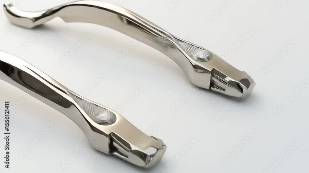 Stylish polished metal handles Stylish polished metal handles