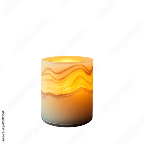 Wallpaper Mural Candle flame only, single wick with soft glow, no candle holder. Torontodigital.ca