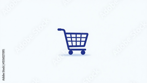Shopping cart line art icon for apps and websites.