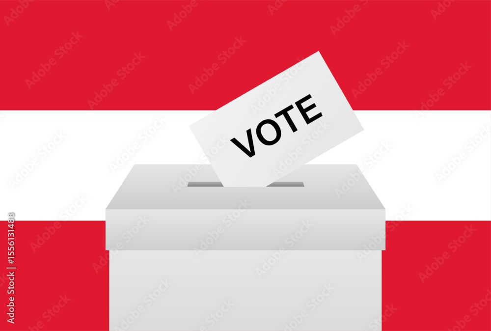 Election in Austria. Election Concept. Vector Illustration. Election in Austria. Election Concept. Vector Illustration.
