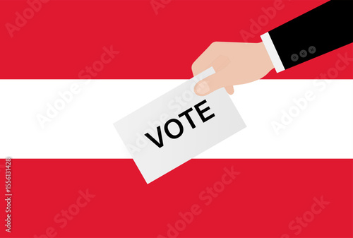 Election in Austria. Election Concept. Vector Illustration.