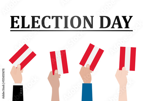 Election in Austria. Election Concept. Vector Illustration.