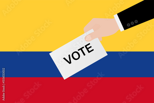 Election in Colombia. Election Concept. Vector Illustration.