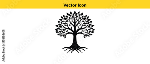 life of tree vectors.Set of tree of life decoration element.Tree Growing growth life cycle royalty free vector icon set.Black vector tree with roots and leafs.Abstract tree with roots and colorful