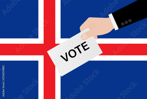 Election in Iceland. Election Concept. Vector Illustration.