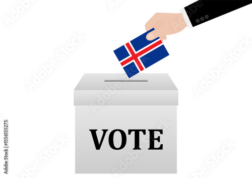 Election in Iceland. Election Concept. Vector Illustration.