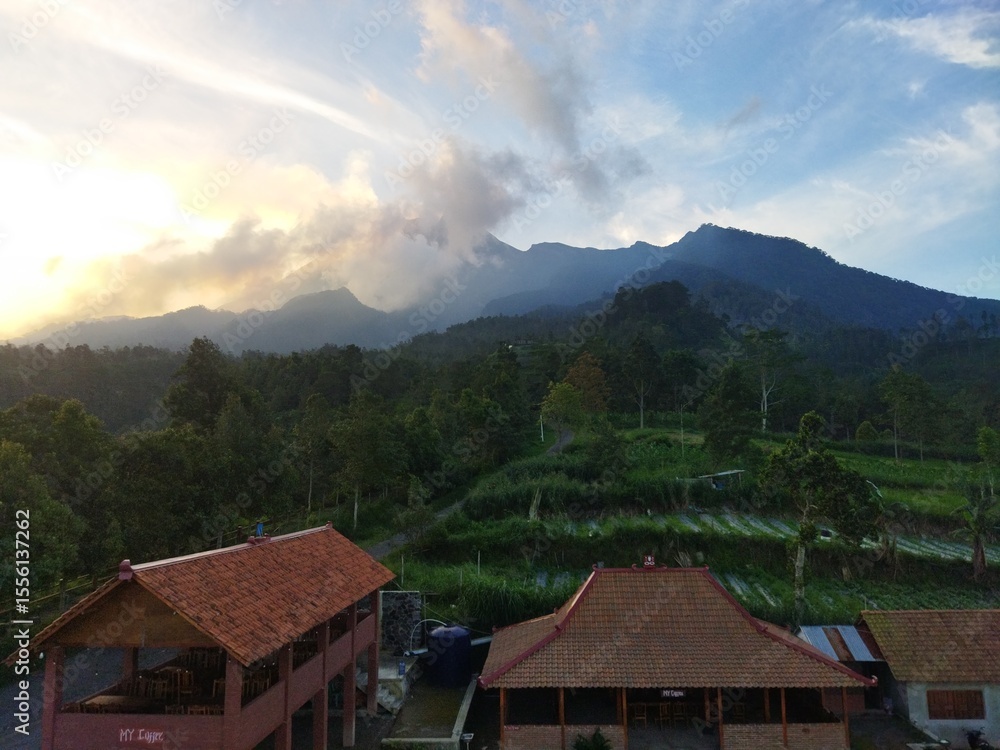 Beautiful view of the volcano Beautiful view of the volcano