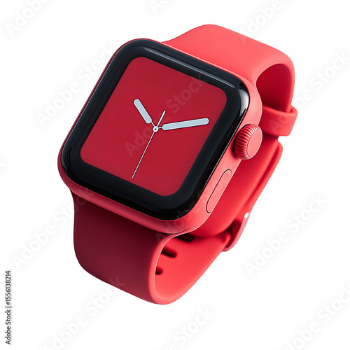 red watch isolated on white background