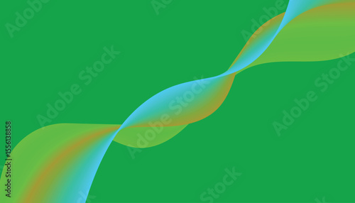 Abstract Intertwining Wave Flow with Gradient Ribbons