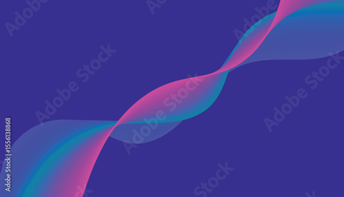 Abstract Intertwining Wave Flow with Gradient Ribbons