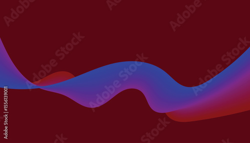 Abstract Intertwining Wave Flow with Gradient Ribbons