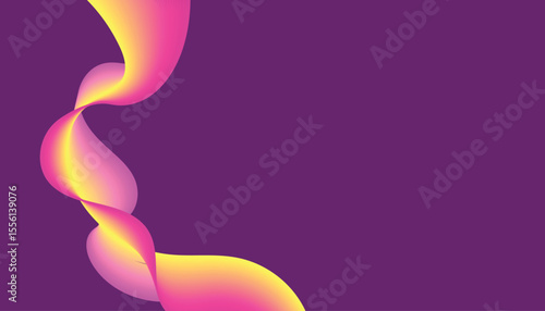 Abstract Intertwining Wave Flow with Gradient Ribbons