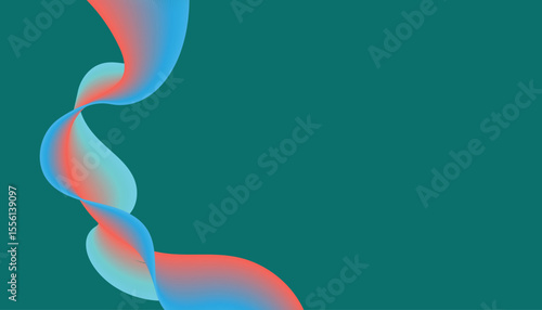 Abstract Intertwining Wave Flow with Gradient Ribbons