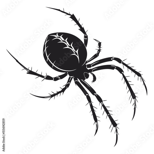 Spiny spider silhouette vector art