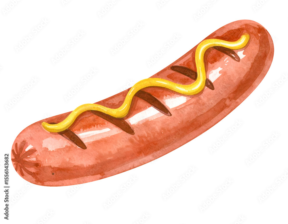 grilled sausage with mustard watercolor PNG
grilled sausage with mustard watercolor PNG
