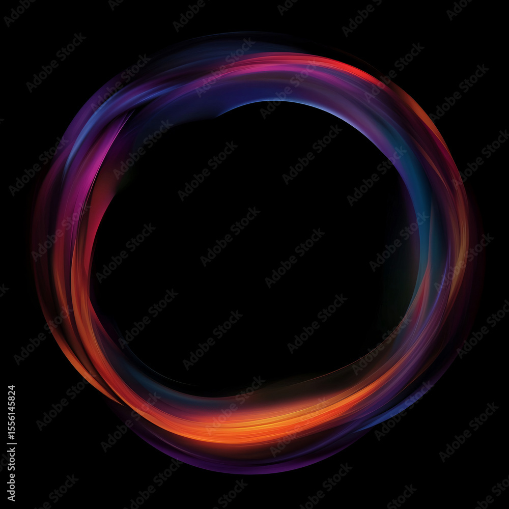 Glowing circle in the dark background Glowing circle in the dark background