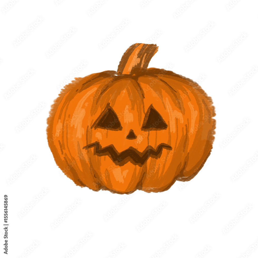 Naklejka premium Pumpkins jack o lantern for halloween party with white background