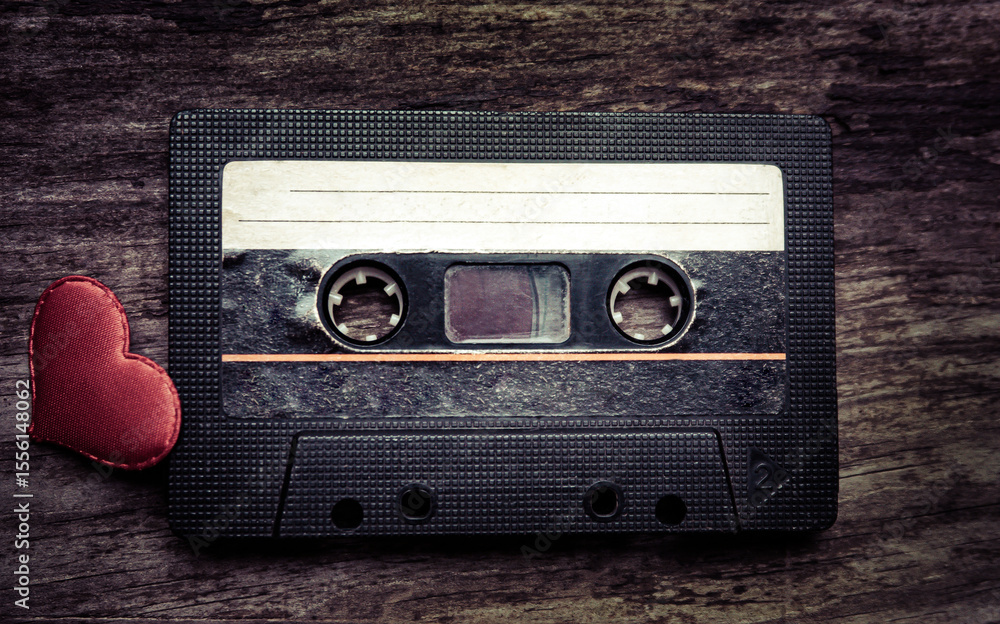 Fototapeta premium Audio Tape Cassette closeup