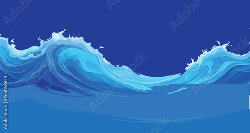 Foto Blue ocean wave vector