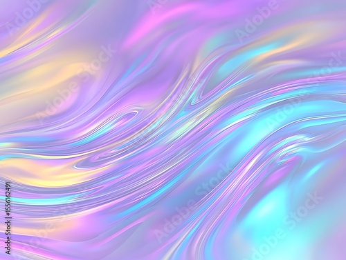 Wallpaper Mural Ethereal Swirling Waves of Iridescent Hues in Soft Pastel Tones for Abstract Background and Artistic Design Projects Torontodigital.ca