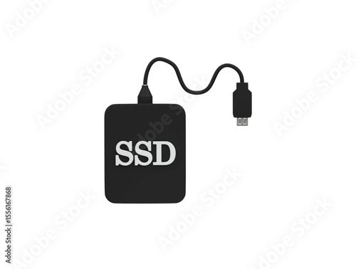 ssd drive icon 3d illustration render