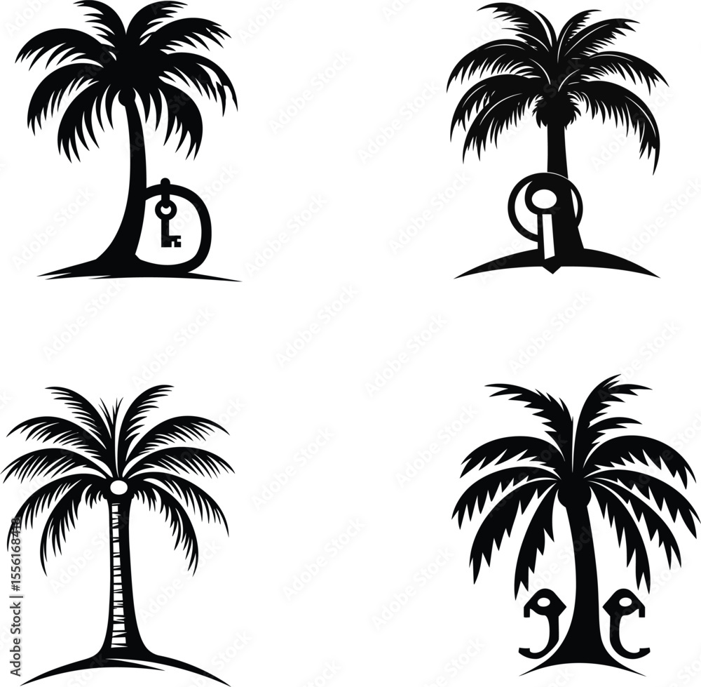 Fototapeta premium set of palms