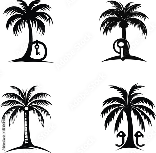set of palms