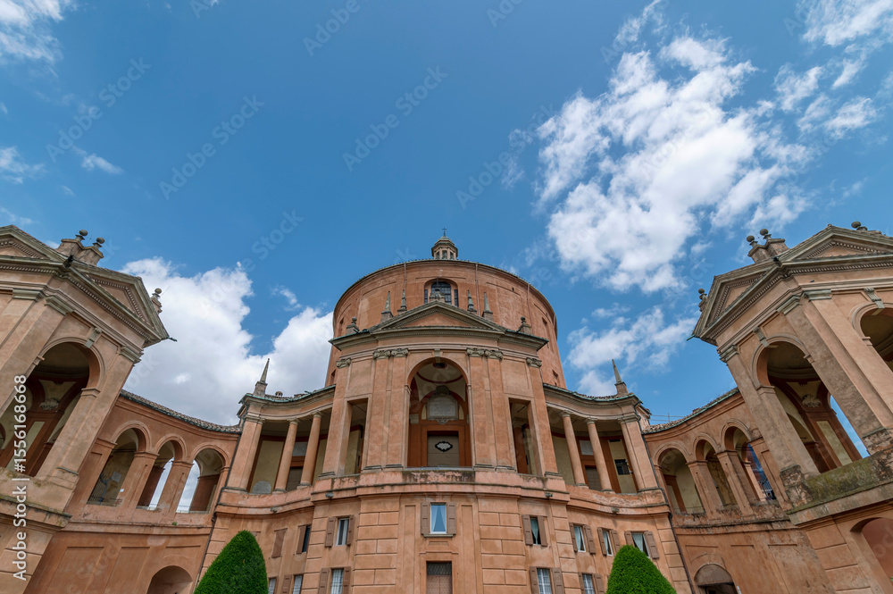 Obraz premium A detail of the Sanctuary of the Madonna di San Luca, Bologna, Italy