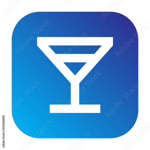 Line icon of bar, ideal for nightlife or travel guide maps.