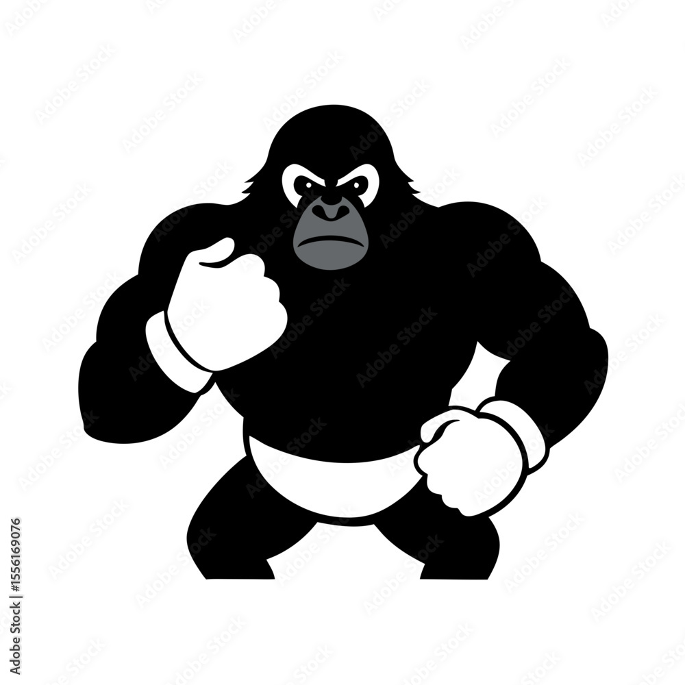 Obraz premium gorilla wearing bright red boxing gloves