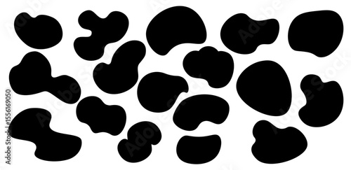 Set Organic shape round form. Vector illustration