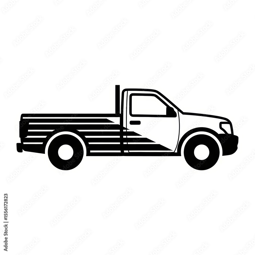 Fototapeta premium Pickup Truck Graphic Icon Illustration