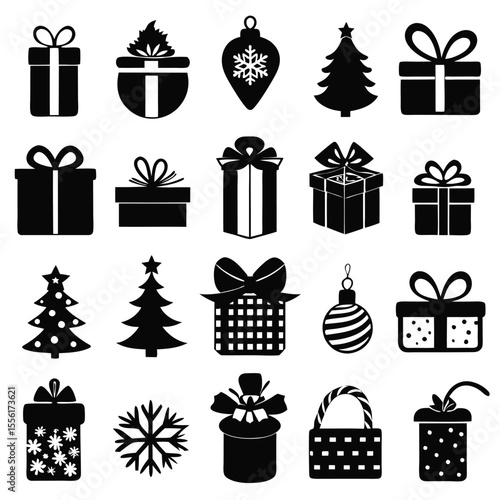 A Collection of christmas icons set