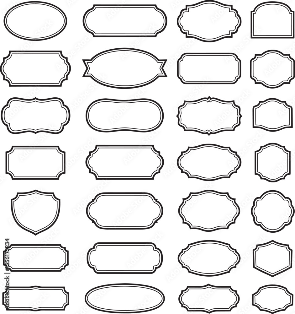 Obraz premium Vintage decorative frame labels