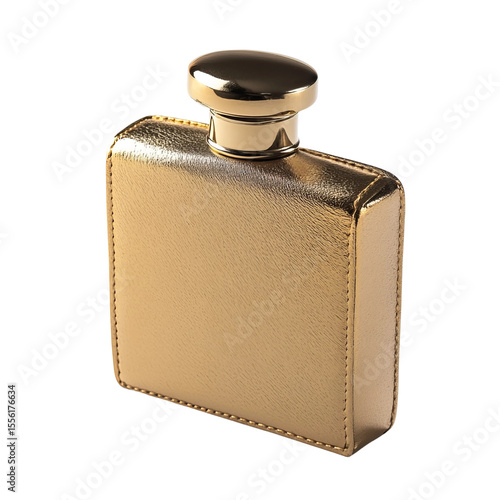 hip flask isolated on white