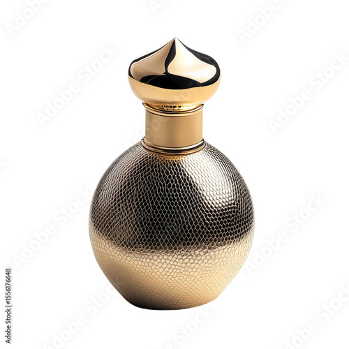 perfume bottle isolated on black