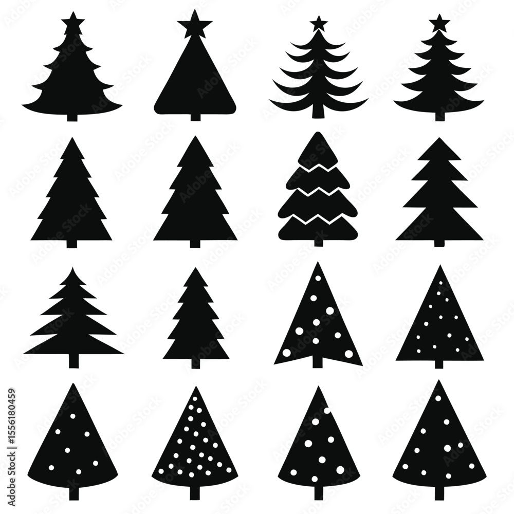 Obraz premium A Collection of christmas icons set
