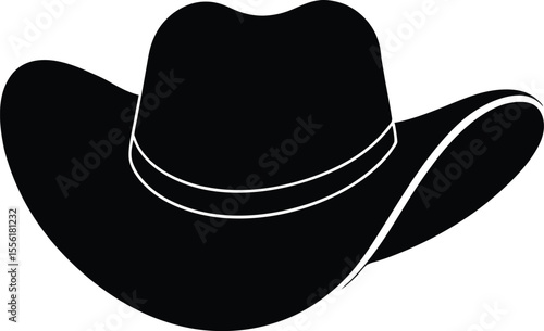 cowboy hat with a cowboy hat on white background