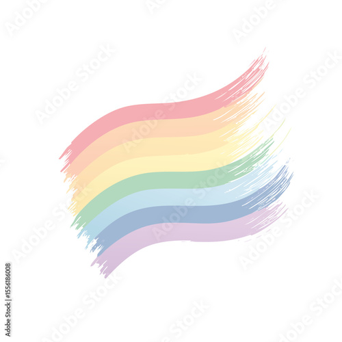 Pennellata vettoriale trasparente colori del pride