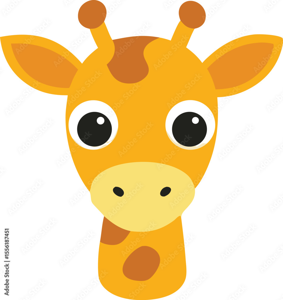 Fototapeta premium flat-vector-of-a-cute-giraffe-face-silhouette-with (2)_processed.eps