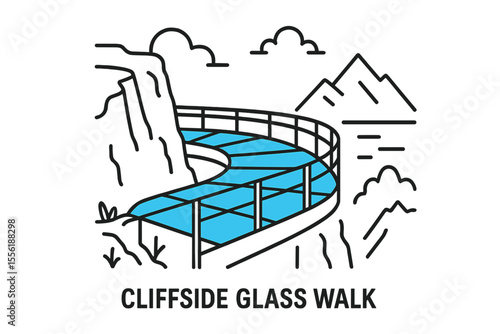 Enjoying the cliffside glass walk with breathtaking views and fresh air on a sunny afternoon
