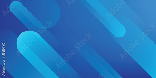 Abstract blue background with diagonal lines. Dynamic shapes composition. Vector illustration