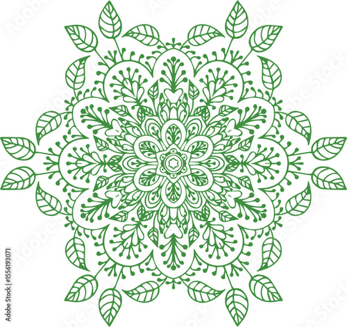 Beautiful flower art and mandala vector design