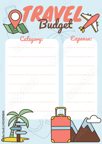 Plan Your Dream Vacation Printable Travel Budget Template