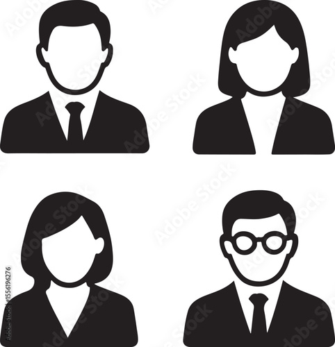 Business people avatar sets