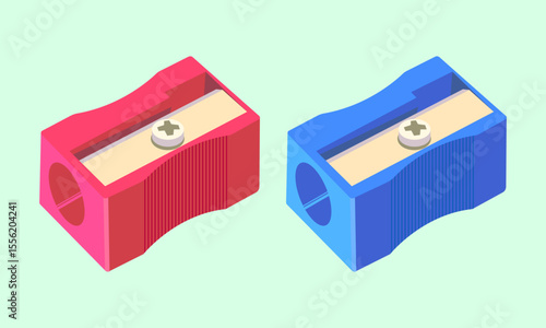 Colorful Pencil Sharpener Illustration