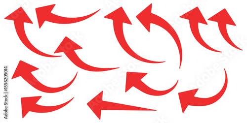 Curved arrow icons. curved arrows set. arrow symbol collection. vector