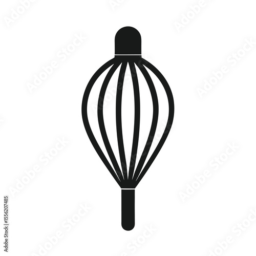Simple Black and White Icon of a Handheld Neck Massager, Relaxation, Wellness, Self Care Symbol, Minimalist Design for Health and Wellness Websites