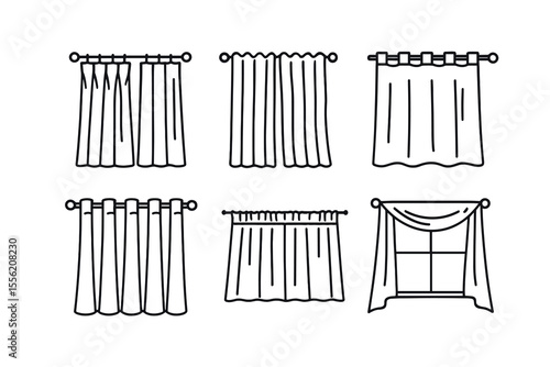 Various window curtain styles - different types of home curtains