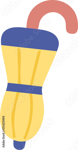 Folded Yellow Umbrella – Cute Minimal Rain Gear